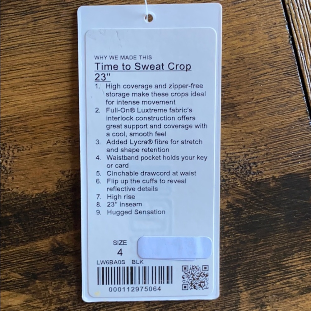 Lululemon Time To Sweat Crop 23” - Picture 6 of 6